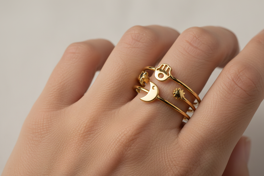 Gold Celestial Orbit Ring