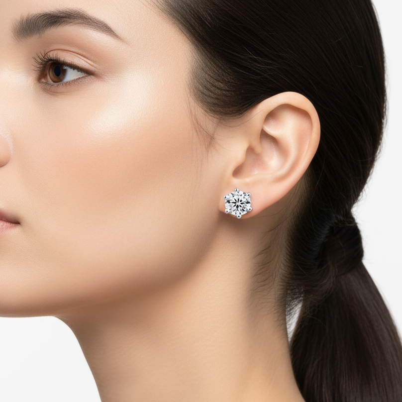 Classic Moissanite Stud Earrings