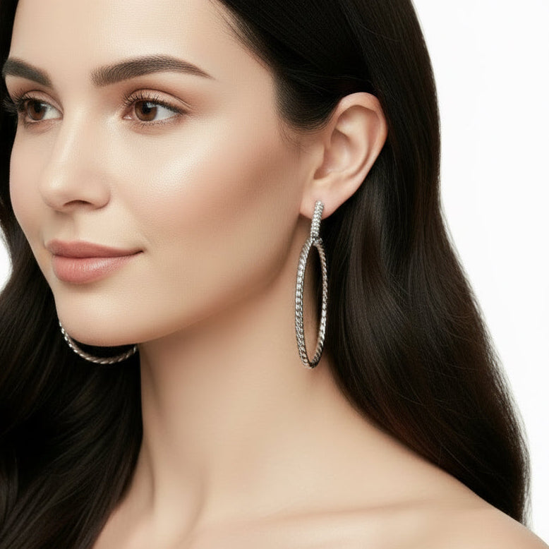 Silver Hoop Earrings