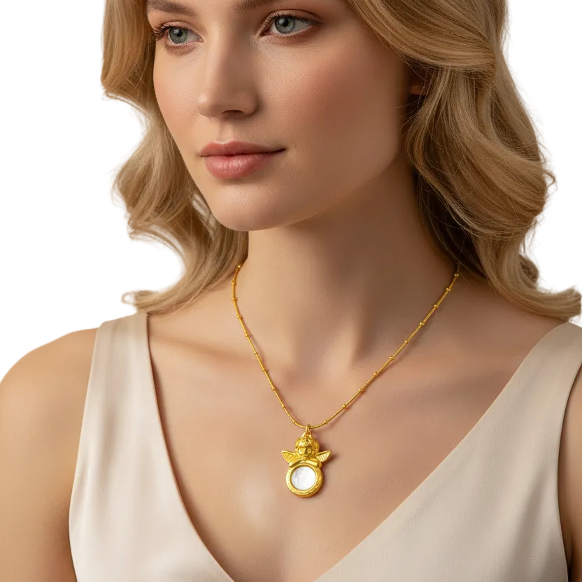 Gold Angel Protection Necklace