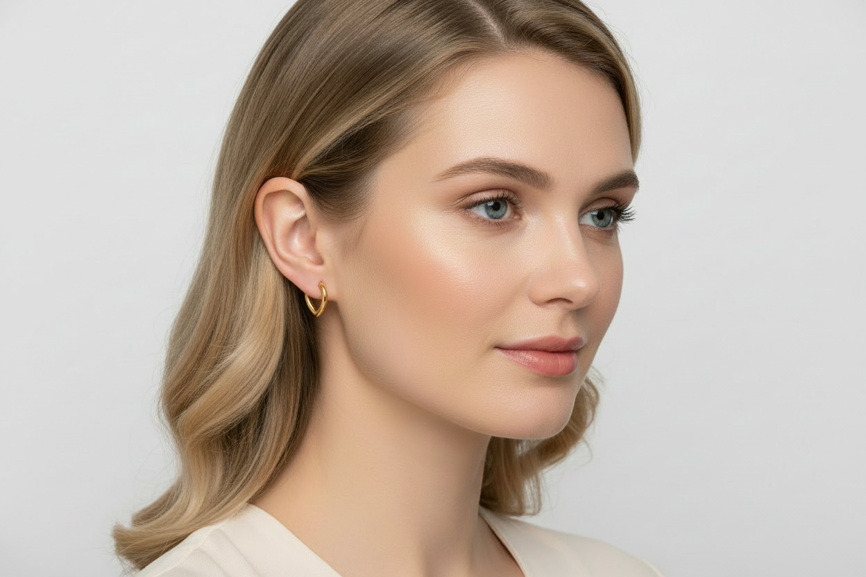 Irregular Gold Hoop Earrings