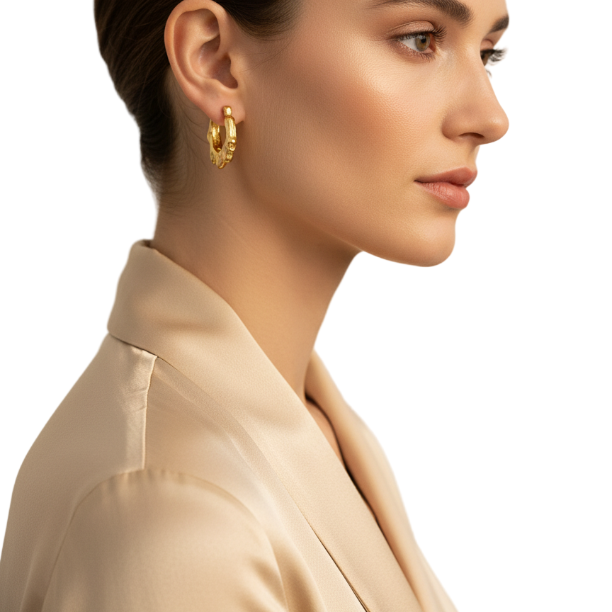 Dripping Gold Hoop Earrings