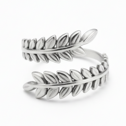 Silver Leaf Ring