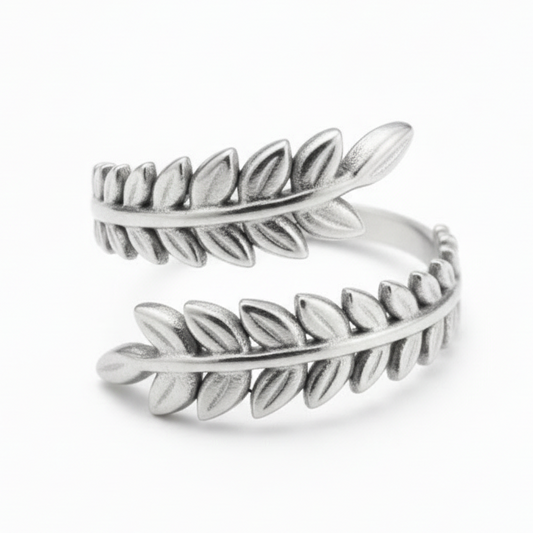 Silver Leaf Ring