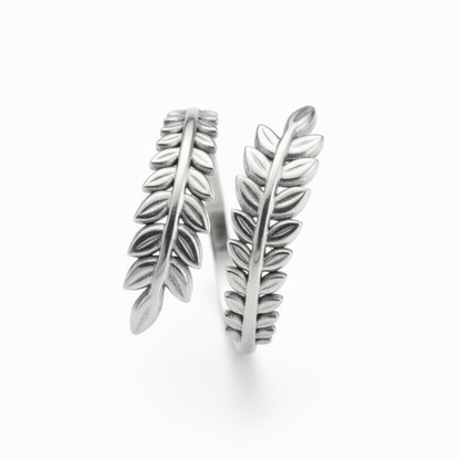 Silver Leaf Ring