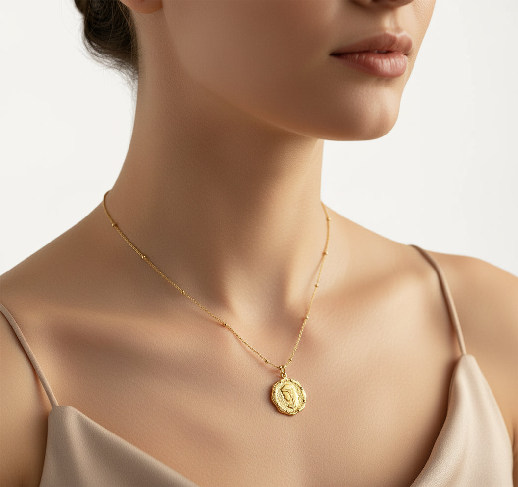 Layered Coin Pendant Necklace