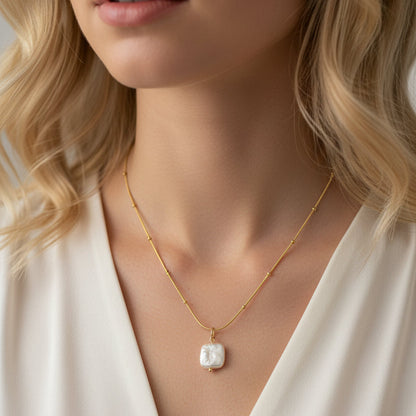 Baroque Pearl Gold Necklace