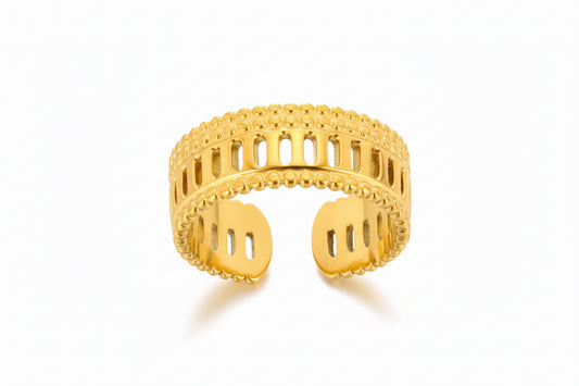 Gold Beaded Ring