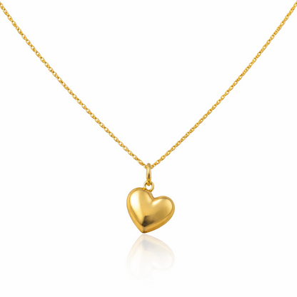Puffed Heart Pendant Necklace
