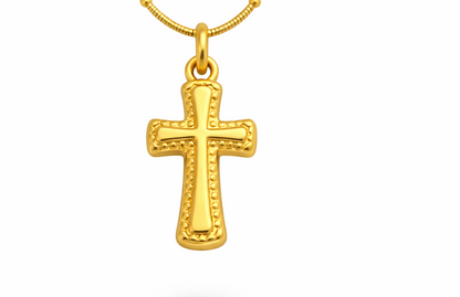 Gold Cross Pendant Necklace