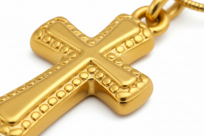 Gold Cross Pendant Necklace