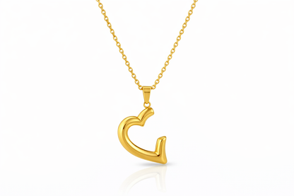 Gold Heart Pendant Necklace