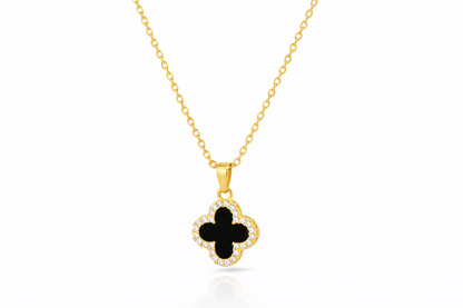 Gold Reversible Clover Pendant Necklace