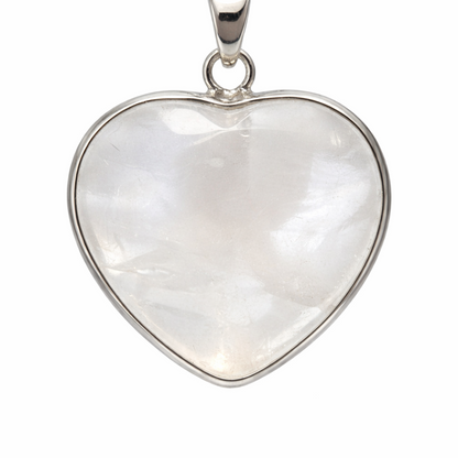 Milky Quartz Heart Pendant Necklace