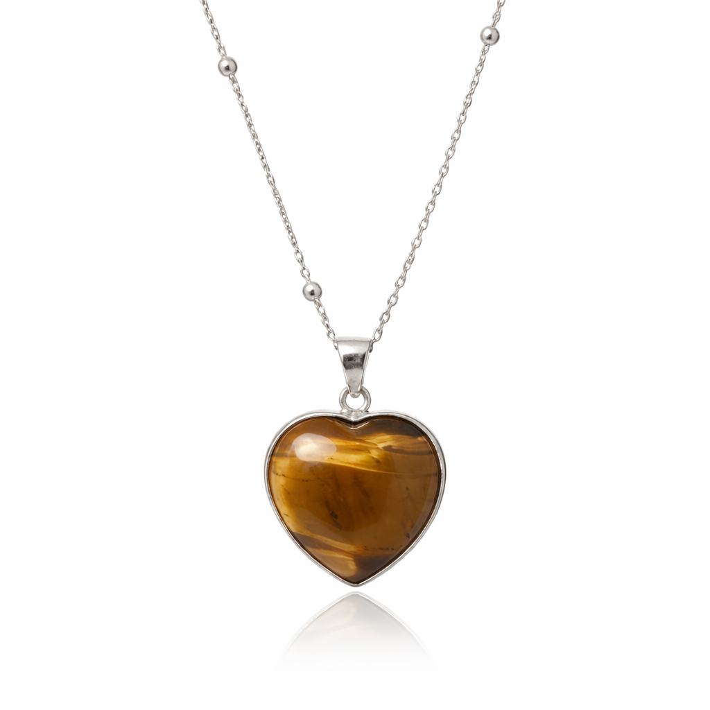 Tiger’s Eye Heart Pendant Necklace