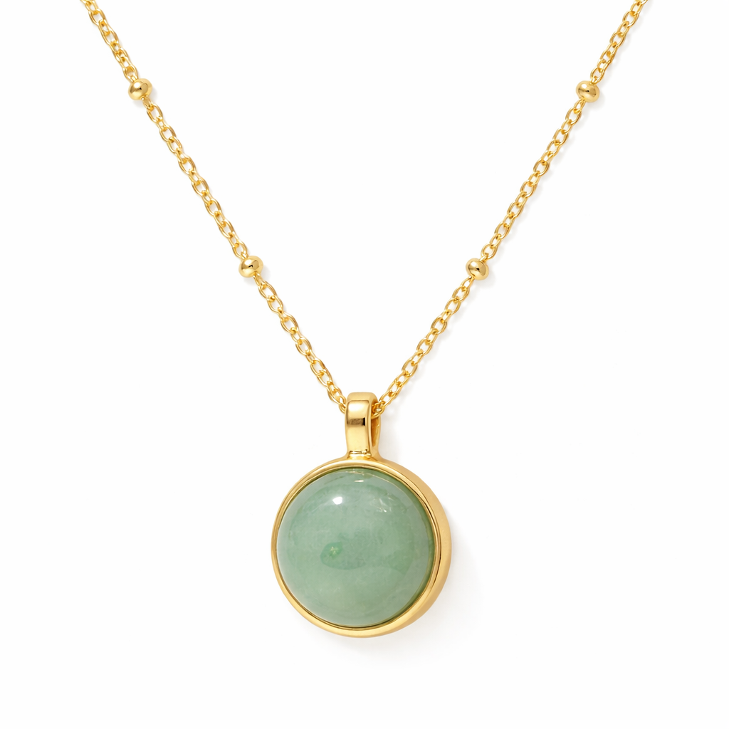Natural Jade Water Drop Pendant Necklace