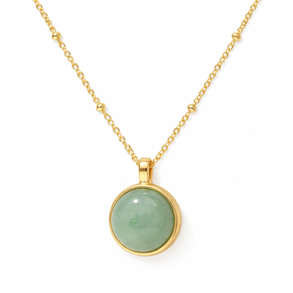 Natural Jade Water Drop Pendant Necklace
