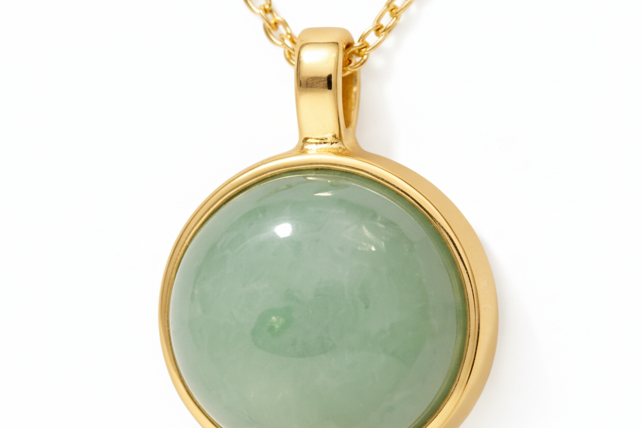 Natural Jade Water Drop Pendant Necklace