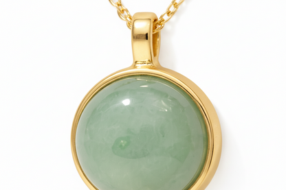 Natural Jade Water Drop Pendant Necklace