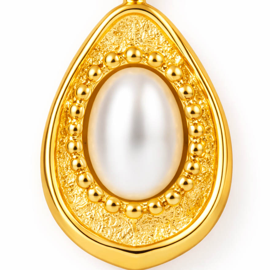 Gold Pearl Necklace