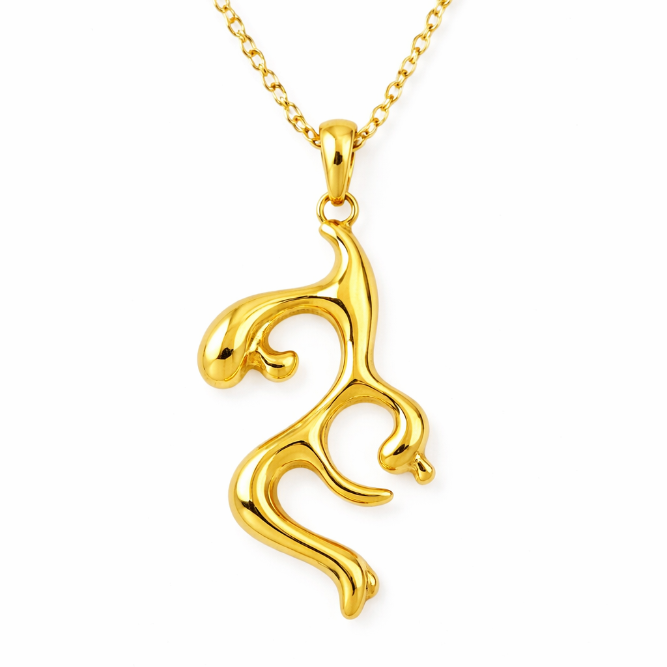 Irregular Abstract Pendant Necklace
