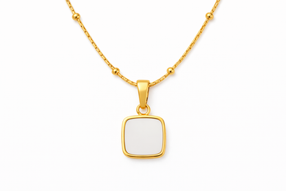 Geometric Square Pendant Necklace