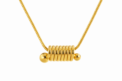 Textured Bar Pendant Necklace