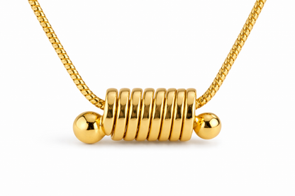Textured Bar Pendant Necklace