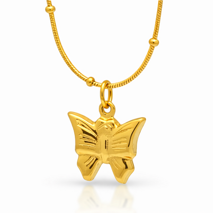 Gold Butterfly Pendant Necklace