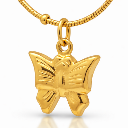 Gold Butterfly Pendant Necklace