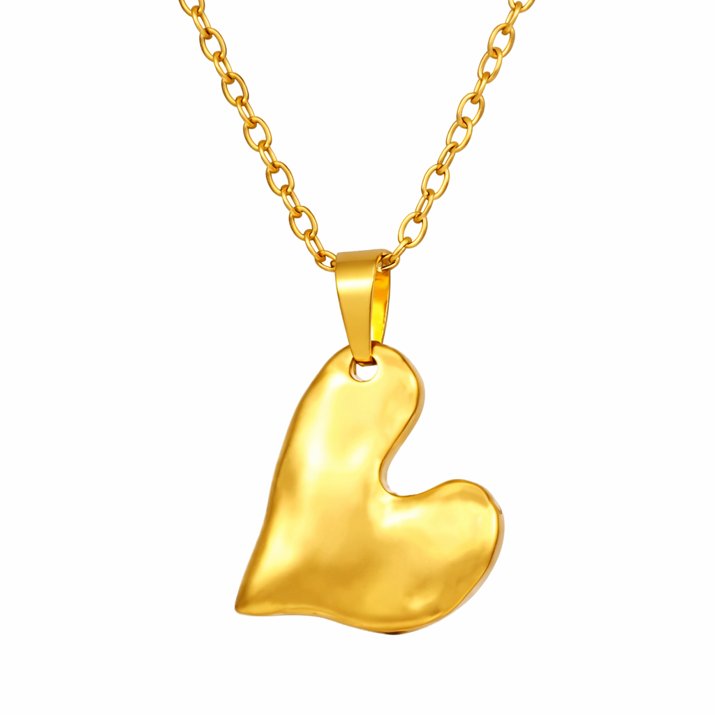 Irregular Heart Pendant Necklace
