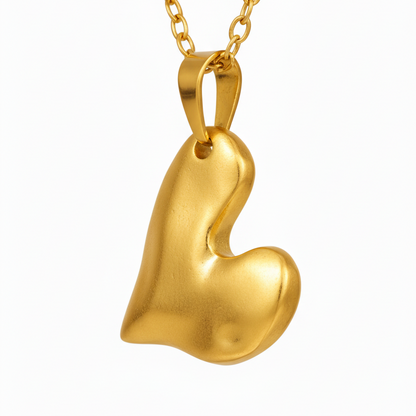 Irregular Heart Pendant Necklace