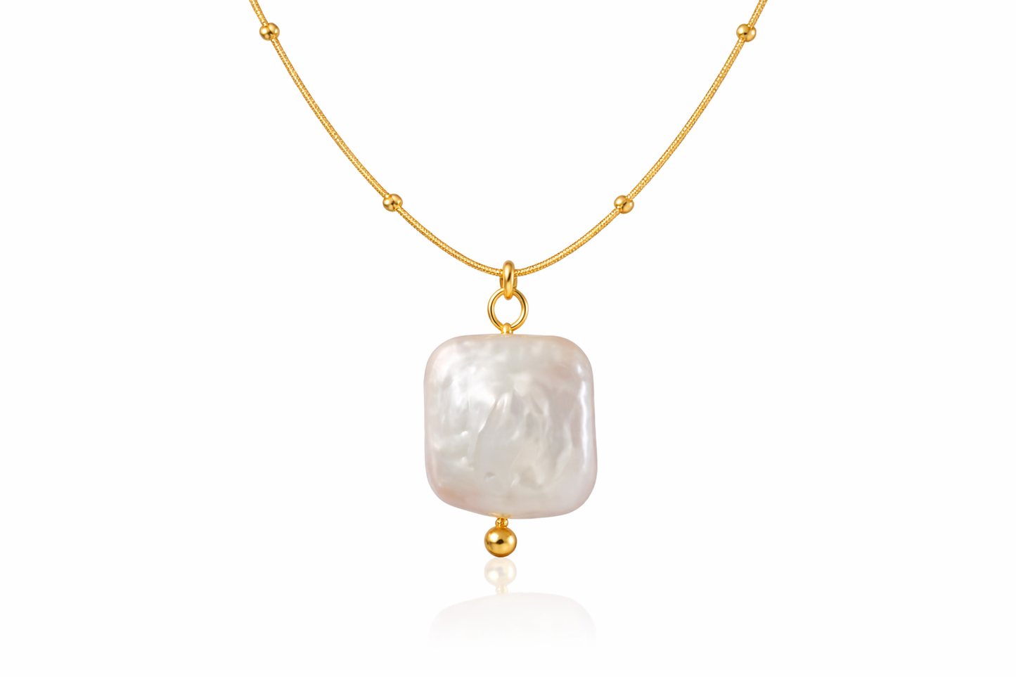Baroque Pearl Gold Necklace