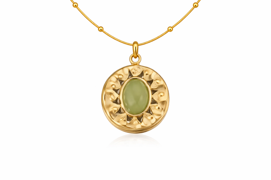 Labradorite Oval Medallion Necklace