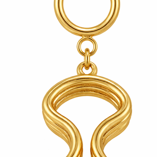 Sculptural Gold Drop Earrings