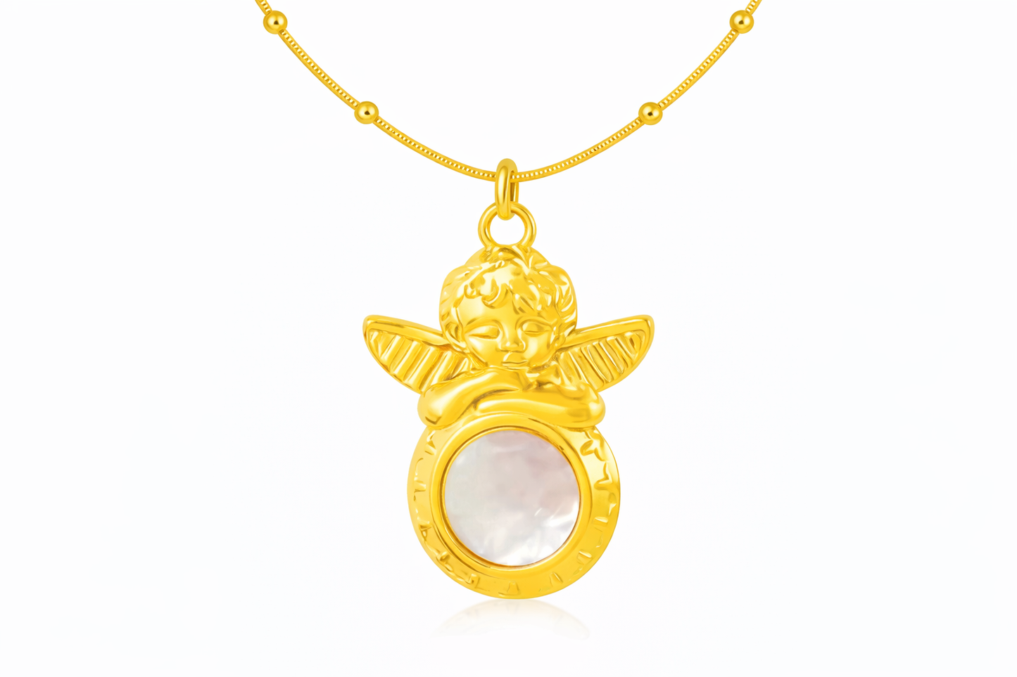 Gold Angel Protection Necklace