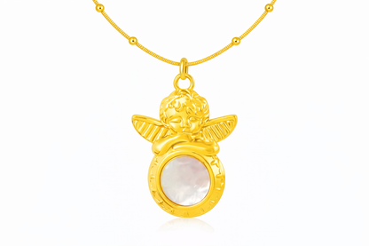 Gold Angel Protection Necklace