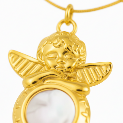 Gold Angel Protection Necklace