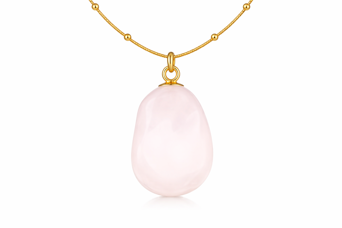 Rose Quartz Drop Necklace