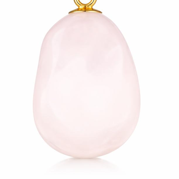 Rose Quartz Drop Necklace