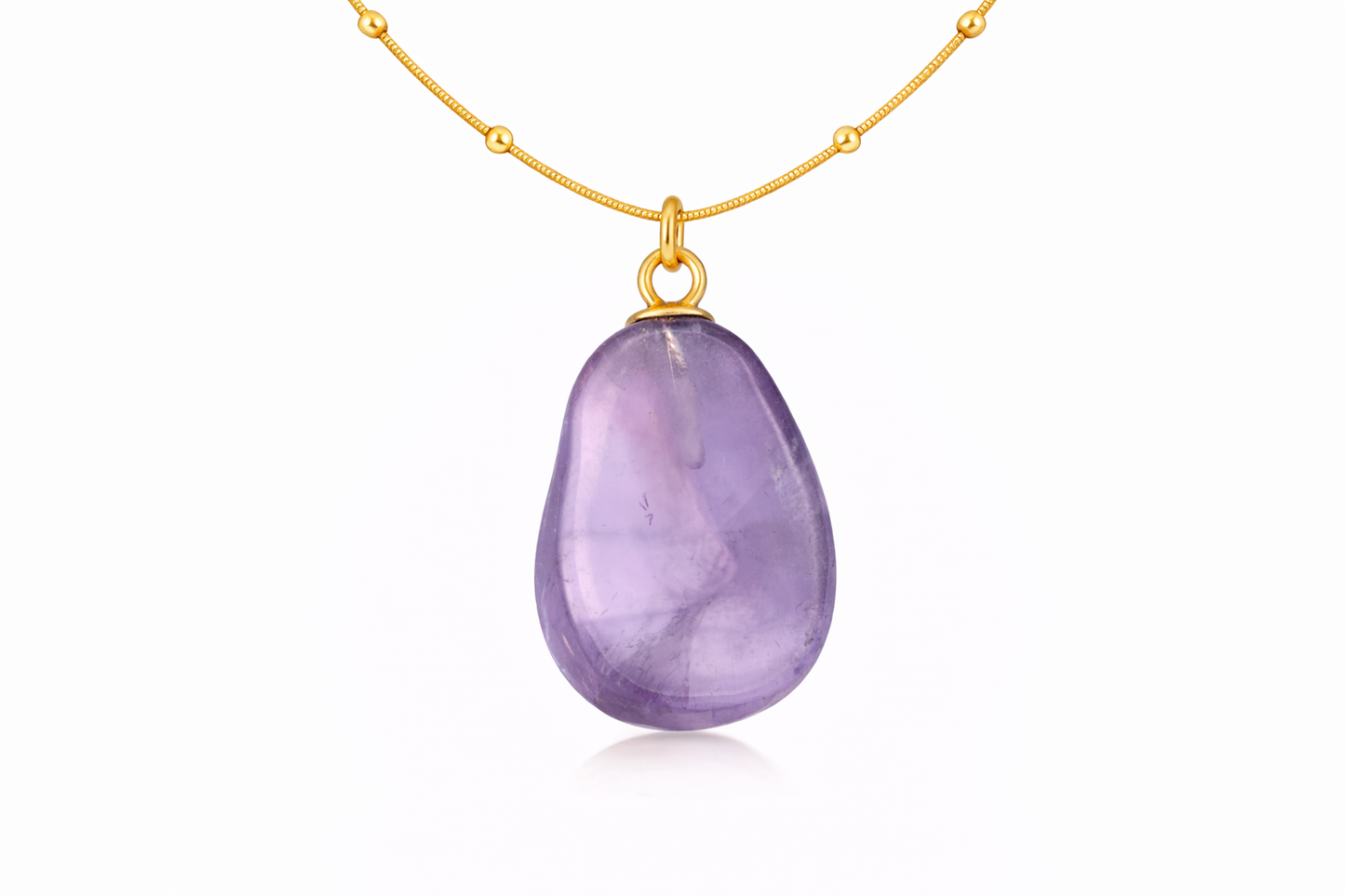 Irregular Amethyst Drop Necklace