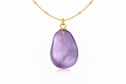 Irregular Amethyst Drop Necklace