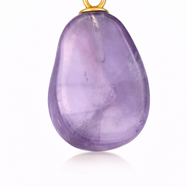 Irregular Amethyst Drop Necklace