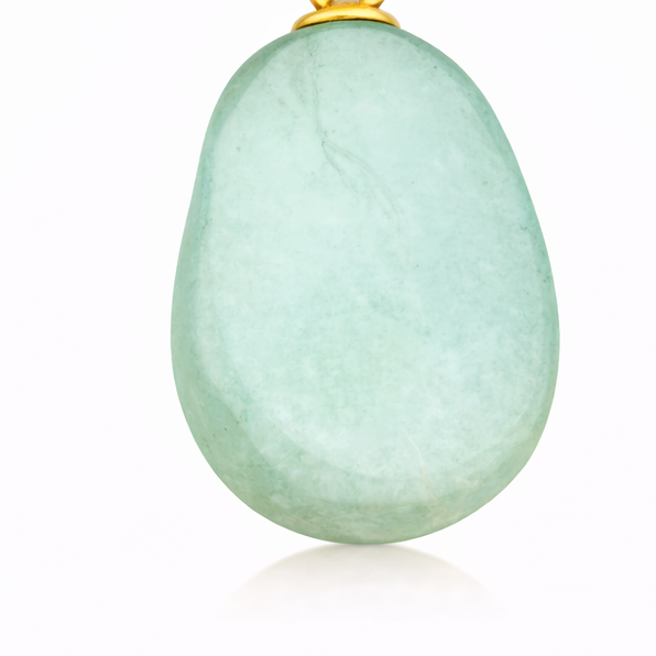 Irregular Gold Jade Drop Necklace
