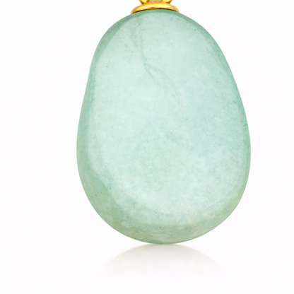 Irregular Gold Jade Drop Necklace
