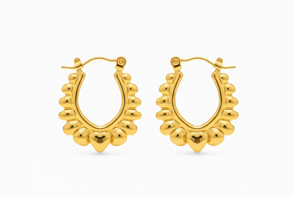 Gold Heart Earrings