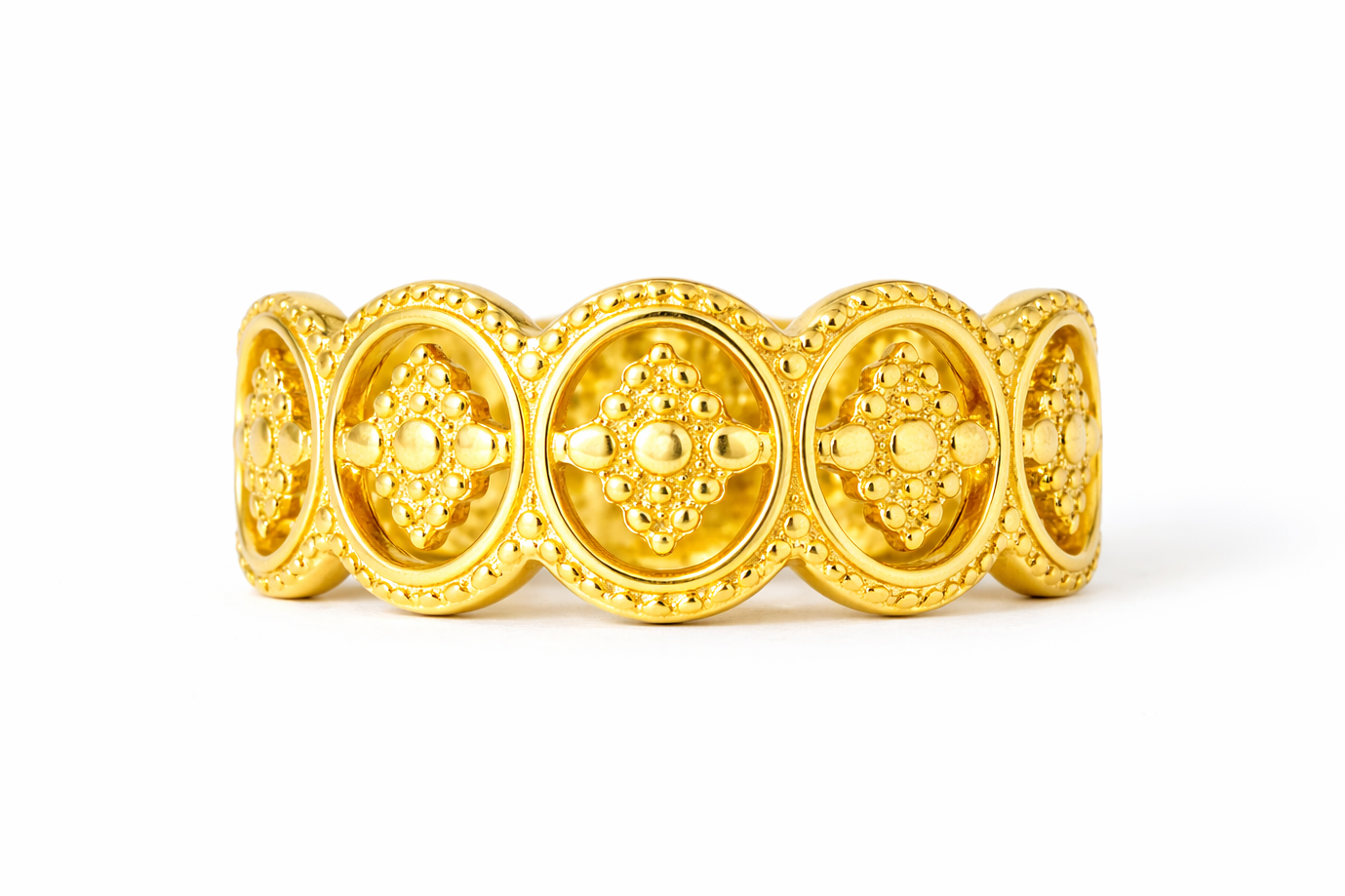 Geometric Circle Open Ring