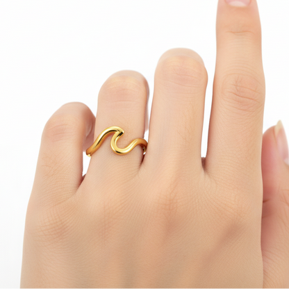 Irregular Gold Open Ring
