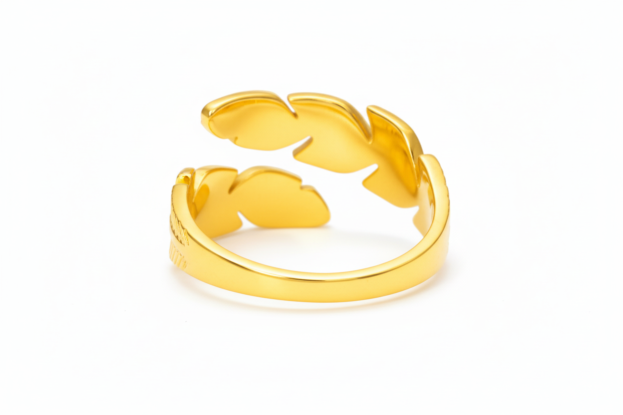 Gold French Leaf Ring