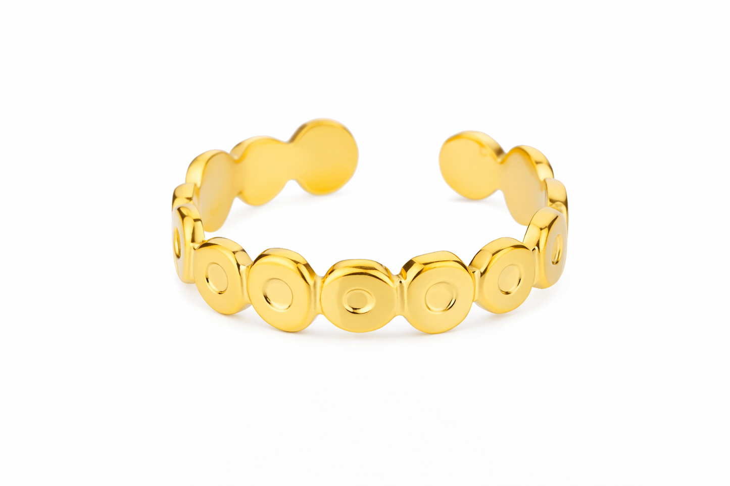 Geometric Retro Gold Ring